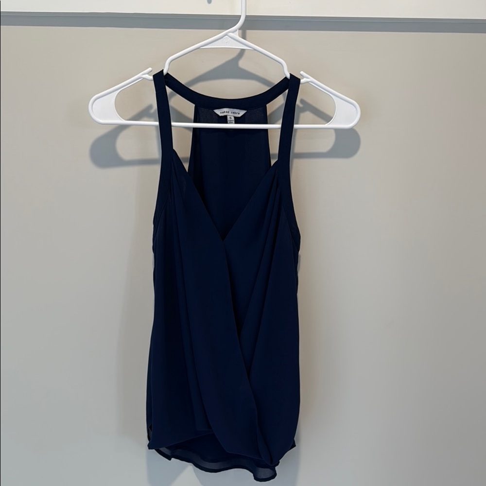 Elegant Navy Blue Women's Top
